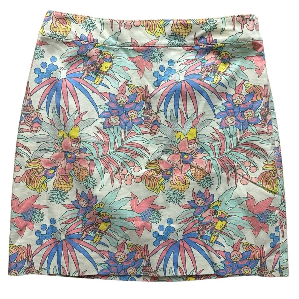 Talbots Floral Parrot Skirt Size 6